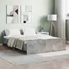 Image de Cadre de lit sans matelas gris béton 140x190 cm