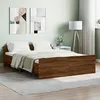 Image de Cadre de lit sans matelas chêne marron 140x190 cm