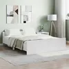 Image de vidaXL Cadre de lit avec tête de lit-pied de lit blanc 135x190 cm 3203789