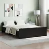 Image de vidaXL Cadre de lit avec tête de lit-pied de lit noir 135x190 cm 3203790