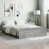 Image de vidaXL Cadre de lit tête de lit et pied de lit gris sonoma 135x190 cm 3203794