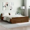 Image de vidaXL Cadre de lit tête de lit et pied de lit chêne brun 135x190 cm 3203795