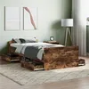 Image de vidaXL Cadre de lit tête de lit et pied de lit chêne fumé 100x200 cm 3203800
