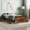 Image de vidaXL Cadre de lit tête de lit et pied de lit chêne fumé 90x200 cm 3203807