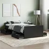 Image de vidaXL Cadre de lit avec tête de lit-pied de lit noir 90x190 cm 3203811