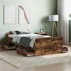 Image de vidaXL Bedframe met hoofd- en voeteneinde gerookt eikenkleur 90x190 cm3203814