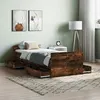 Image de vidaXL Cadre de lit tête de lit et pied de lit chêne fumé 75x190 cm 3203821