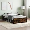 Image de vidaXL Cadre de lit chêne fumé 100x200 cm 3203835