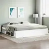 Image de Cadre de lit sans matelas blanc 200x200 cm