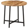 Image de Table basse 45x45x40 cm bois de manguier solide et fer