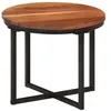 Image de Table basse 35x35x30 cm bois massif acacia et fer