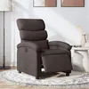 Image de vidaXL Fauteuil réglable électrique tissu marron foncé