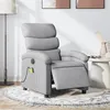 Image de vidaXL Fauteuil de massage, relaxation électrique réglable tissu gris clair