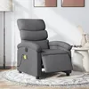 Image de vidaXL Fauteuil de massage, relaxation électrique réglable tissu gris foncé