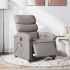Image de vidaXL Fauteuil de massage, relaxation électrique réglable tissu taupe