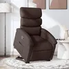 Image de vidaXL Fauteuil de relaxation inclinable tissu marron foncé