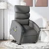 Image de vidaXL Fauteuil de massage, relaxation tissu gris foncé