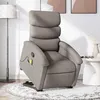 Image de vidaXL Fauteuil inclinable de massage Taupe Tissu 3203998