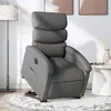 Image de vidaXL stoel électrique réglable tissu gris foncé