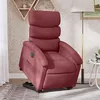 Image de vidaXL stoel électrique réglable tissu bordeaux