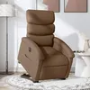 Image de vidaXL stoel électrique réglable tissu marron