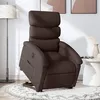 Image de vidaXL stoel électrique tissu marron foncé