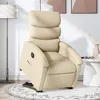 Image de vidaXL stoel électrique réglable tissu crème