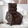 Image de vidaXL Fauteuil de relaxation, massage, inclinable électrique réglable tissu marron foncé