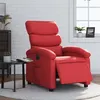 Image de vidaXL Fauteuil réglable électrique similicuir rouge