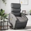 Image de vidaXL Fauteuil de massage, relaxation similicuir gris