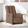 Image de vidaXL Fauteuil réglable électrique tissu marron