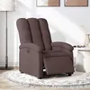 Image de vidaXL Fauteuil réglable électrique tissu marron foncé