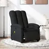 Image de vidaXL Fauteuil de massage, relaxation électrique réglable tissunoir