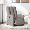 Image de vidaXL Fauteuil de massage, relaxation électrique réglable tissu taupe
