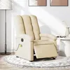 Image de vidaXL Fauteuil de massage, relaxation électrique réglable tissu crème
