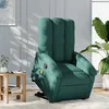 Image de vidaXL Fauteuil de massage, relaxation tissu vert foncé