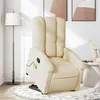 Image de vidaXL Fauteuil de massage, relaxation tissu crème