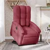 Image de vidaXL stoel électrique réglable tissu bordeaux