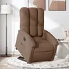 Image de vidaXL stoel électrique réglable tissu marron