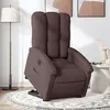 Image de vidaXL stoel électrique tissu marron foncé