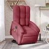 Image de vidaXL Fauteuil de relaxation, massage, inclinable électrique réglable tissu bordeaux