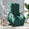 Image de vidaXL Fauteuil de relaxation, massage, inclinable électrique réglable tissu vert foncé