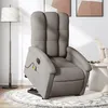 Image de vidaXL Fauteuil de relaxation, massage, inclinable électrique réglable tissu taupe
