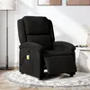 Image de vidaXL Fauteuil de massage, relaxation électrique réglable tissunoir