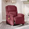 Image de vidaXL Fauteuil de massage, relaxation électrique réglable tissu bordeaux