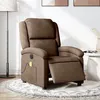 Image de vidaXL Fauteuil de massage, relaxation électrique réglable tissu marron