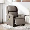 Image de vidaXL Fauteuil de massage, relaxation électrique réglable tissu taupe