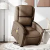 Image de vidaXL Fauteuil de massage, relaxation tissu marron