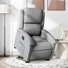 Image de vidaXL stoel électrique réglable tissu gris clair