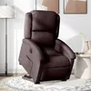 Image de vidaXL stoel électrique tissu marron foncé